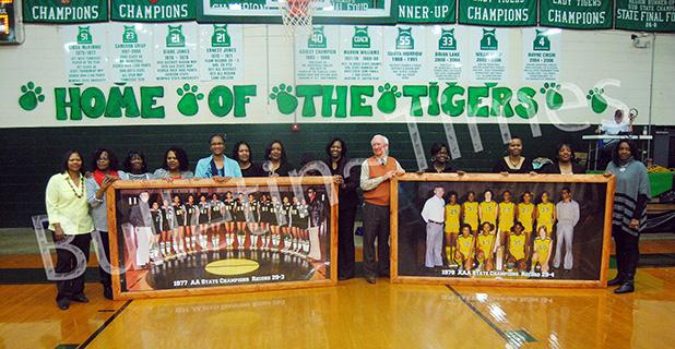 BCHS 70s basketball teams honored Members of the 1977 and 1978 present for the ceremony (not in order): Kim Beauregard, Kathy Bills, Gwen Bufford, Vanessa Chism, Faye Davis, Teresa Franklin, Gloria Jimmerson, Dianne Jones, Renee Jones, Debra Justice, Linda McKinnie, Laverne Price, Faye Wilkes, and Head Coach Marvin Williams.