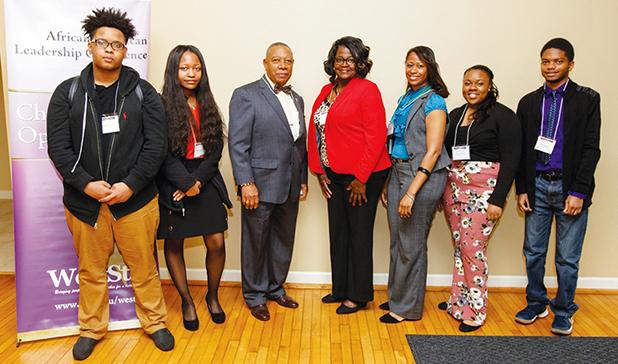 Pictured are Marques Jones and Shariyah Buggs, both students at Middleton High School; Evelyn Robertson Jr., a Whiteville retiree; Kim Crisp, a teacher at Middleton High School; Catania Minter, a teacher at Bolivar Central High School; and Kenissa Rivers and Carey Jackson, students at Bolivar Central High School.
