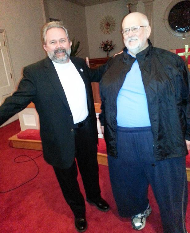 Middleton UMC host Holy Week lecture series Rev. David Harstin ,left, introduces Dr. Charles Page to begin a five part lecture series entitled “Jesus Ministry in Judea: A Holy Week Study”.
