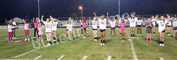 BCHS cheerleaders hosts cheer camp The BCHS cheerleaders held a cheer camp for elementary school children, in the “Fight against Breast Cancer.” The elementary children that participated in the cheer camp were set to perform at the October 8 game at half time.