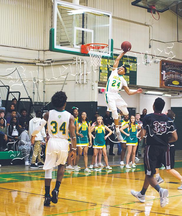 Photo of Brian Wiley against West Carroll by Heather Pulse. 