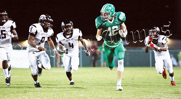 Tigers Run Away from Jackson South Side Josh Sturgis caught five passes for 99 yards. Photo by Nicka Smith.