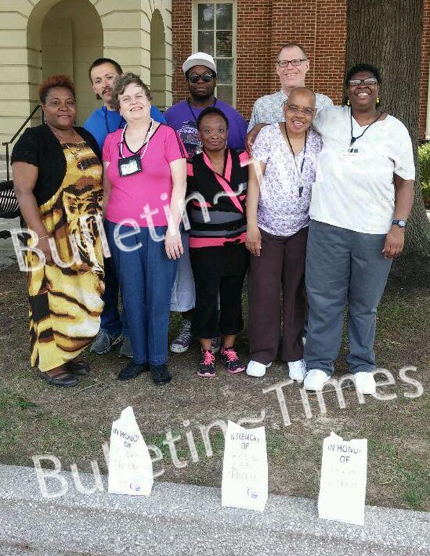 MHDS Bolivar supports Relay for Life Pictured front row (l-r): Donna Wilkes, Wanda Ivie, Fannie Hunt, Portia King, Joanne McNeal. Back Row (l-r): Eric King, Lamont Savage, Gaylon Tilley.