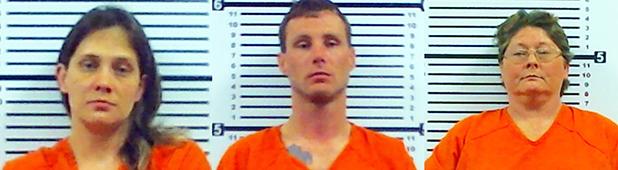 Saulsbury burglars arrested (l-r) Kayla Hicks, Michael Derrick, Symantha Wilbanks