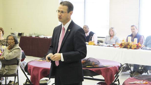 District Attorney Mike Dunavant was the keynote speaker at the CCA Community Relations luncheon. Dunavant spoke to those in attendance about the three goals of criminal prosecution.
