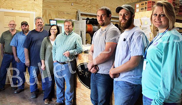 Dennis Woods, Hank Hopper, Marshal Mills, Sherridan Ervin, Brian Smith (owner), Cody Howell, Phillip Cash, and Misty Cosby.
