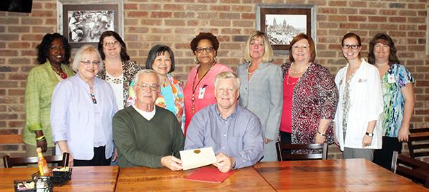 Hardeman County Mayor Jimmy Sain and Bolivar Mayor Barrett Stevens gathered with members of the Business and Professional Women (BPW) on Tuesday, April 14, to recognize Equal Pay Day and declare Equal Pay Day in Hardeman County. Sain said the day was chosen nationwide because on a national level, April 14 is how long a woman has to work full time in order to equal the pay a man receives.