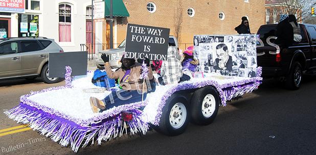 Weather perfect for MLK Parade MLK parade floats were all decorated to reference the education theme this year.