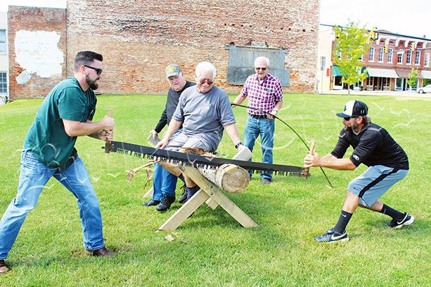 The 2018 event included a log sawing contest. 