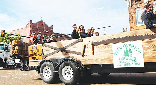 The Forest Festival parade brought entries from the forest industry to downtown Bolivar. 