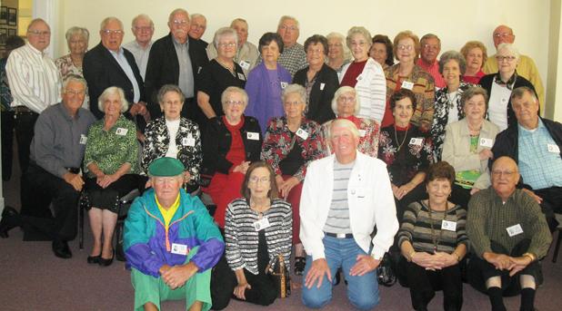 Grand Junction High School holds annual reunion Pictured, front row ( l-r): Charles (Chuck) Carter, Mary Ann Shearin Hughes, Joe Carl Earnest, Mickey McKee Luna, and Joe Jordan. Second row (l-r): Don Dixon, Annette Richardson Stanbery, Betty Tipler Capps, Martha Ray Sauls Leitschuh, Betty Jean West Burnette, Sara Graves Kelly, Nelda Wynn Wilson, Joann Daniel Garner, and Tate Daniel. Back row (l-r): Jim Cartwright, JoAnn Hensley Morris, Buddy Sanders, Thad Richardson, Thomas Doyle, Gene Campbell, Cora Bynum Campbell, Jim Garrison, Shirley Daniel McClain,