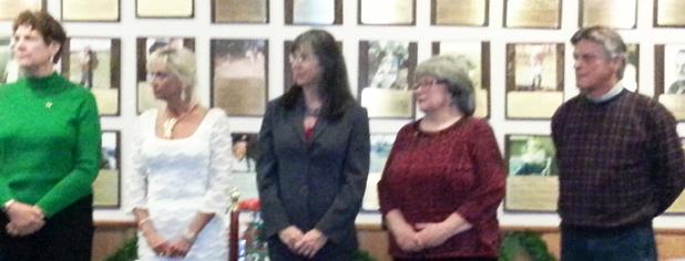 Ruritan Club installs officers Pictured (l to r) President Mary Jo Gordon, Vice President Jan Ward, Treasurer Pam Wade, Secretary Billie Gatewood and new Board of Directors member Gordon Harris.