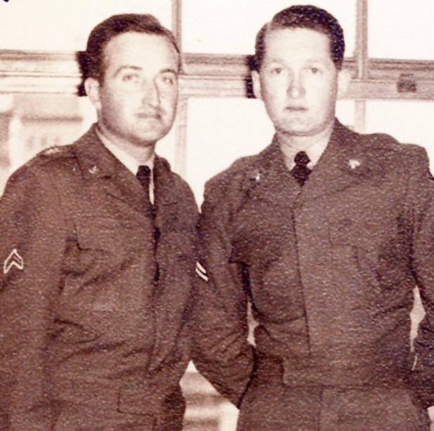 David and Roscoe Hampton, both serving in the Korean War, were allowed to visit each other once while they were serving in different units and different areas of the war. The two brothers’ visit took place in Japan. Pictured in Japan (l-r) is David Hampton and Roscoe Hampton.