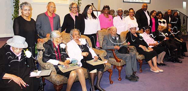 Sis. Frances Spencer, Sis. Nicy Herron, Sis. Dannie Mae Jarret, Bro. Walter Lake, Sis. Marie Taylor, Sis. Christine Rivers, Sis. Ruby Spencer, Bro. Vernon Spencer. Photo submitted by Erica Williams
