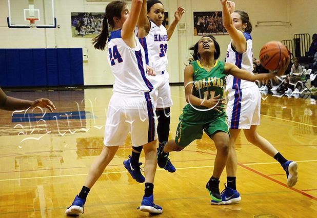Hailey Hardaway had four three pointers and went 8-11 from the free throw line for the Lady Tigers. Photo by Ginger Tester. 