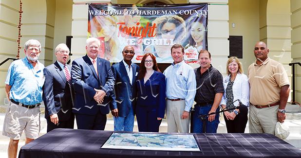 Royal Oak Chooses Hardeman County Photo left to right: Industrial Board members Ricky Ayers and Larry Crawford, Hardeman County Mayor Jimmy Sain, State Representative Johnny Shaw, Hardeman County Chamber Director Laura Hall, Royal Oak President and COO Randy Beech, Royal Oak Vice President Paul McAllister, Tennessee Economic Development Regional Director Tracy Exum, and Industrial Board member Mike Miller.