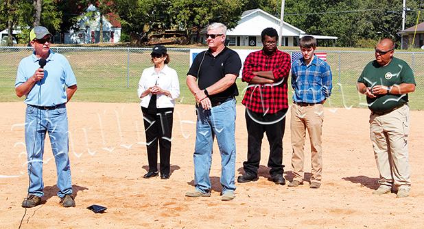 City of Middleton Dedicates Ballpark Jackie Cox addressing the crowd.