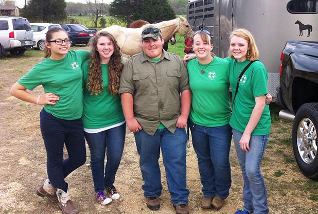 Junior High 4-H Horse Judging Members participated in the Western Region 4-H Horse Judging Contest, Thursday, April 9 in Decaturville. Hardeman County had five participants (L to R) Anna Boone, Abby Ramage, Travis Solis, Mikayla Vincent and Sarah Dickerson. Mikayla Vincent was the high scorer of the group. 