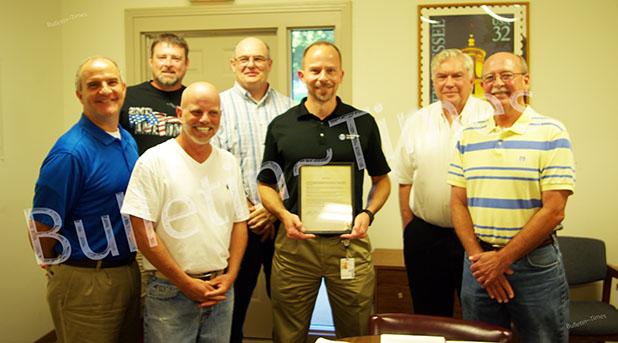 Middleton city council meeting focuses on law enforcement and economics Middleton Mayor Jackie Cox presents resolution to ThyssenKrupp Elevators America, represented by Plant Manager Pat Ginn.