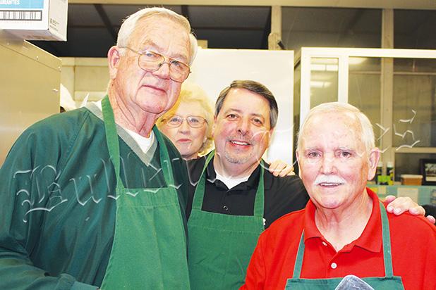 Bolivar City Mayor Barrett Stevens, School Board Member Kenny Adkins, Bob Vickers, and Faye Tomlinson.