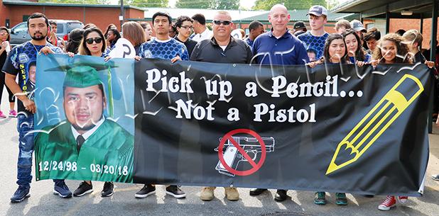 Hardeman County Sheriff John Doolen and Bolivar Police Chief Pat Baker both attended an anti violence march on May 8, organized by the families related to Michael Ruiz. 