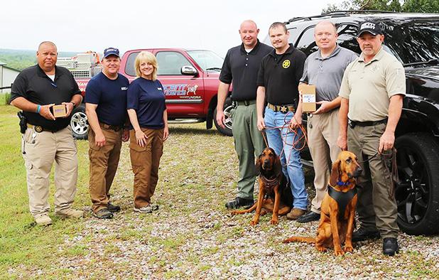 Photo left to right: Sheriff John Doolen, Paul Coley, Donna Coley, Deputy Brandon Allen, Captain Brian Vandiver, Chief Deputy Billy Davis and Deputy Timmy Howell.
