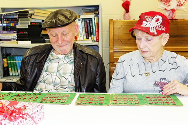 Ken and Myrtie Schlueter spend the morning playing Bingo at the Bolivar Senior Center just as they’ve done most Tuesday and Thursday mornings over the past 10 years. Myrtie says, “Quality time together makes for a long and happy 61 years of marriage”.