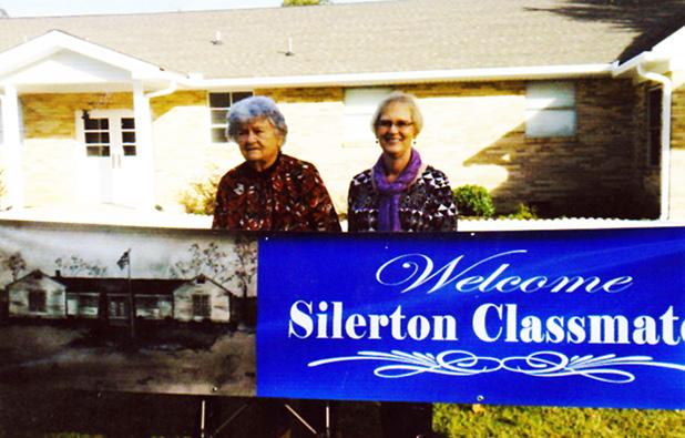 Picture:  Norma Jean Siler Sedberry, a student and later a teacher.  Debbie Simer Ross, a first grader, when school closed. 