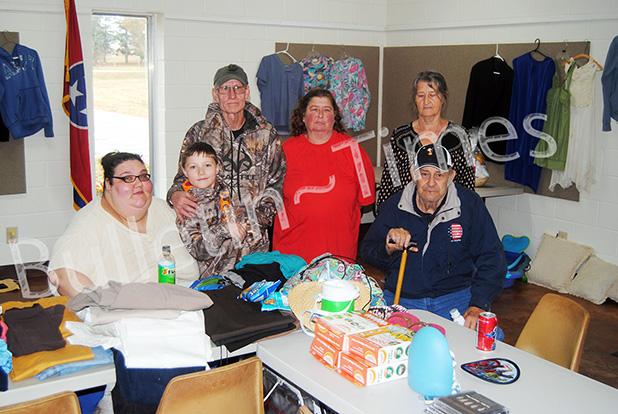 Fundraiser held for James Tackett Photo: April Tackett (daughter), Carl Gooch, Mitchell Kirby (grandson), Richard Kirby (son in law), Lisa Gooch, Shirley Gooch.