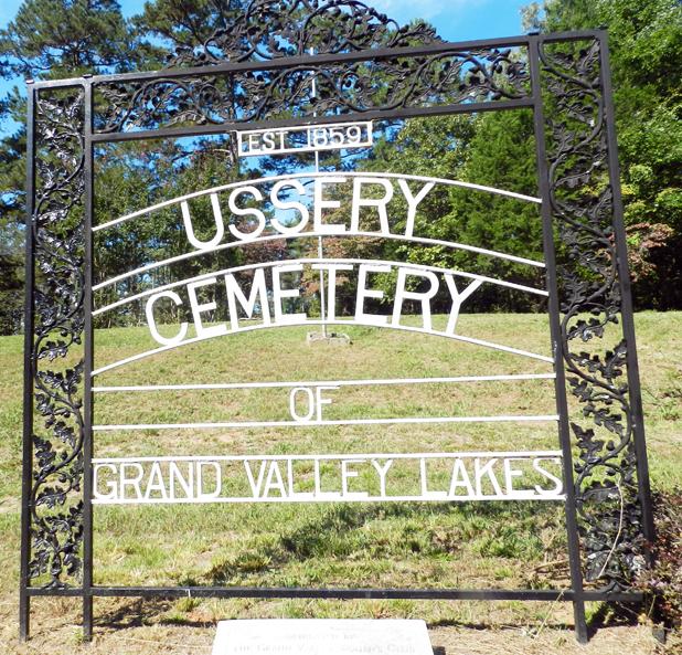 Welcom Ussery, his wife, and at least two children of their children are buried in the cemetery he founded in 1859. 	