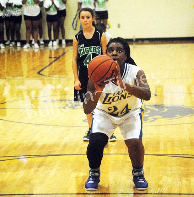 Montrez Jones buzzer beater lifts Bolivar Middle over Whiteville Wiliesha Harris attempts a free throw for the Whiteville Lady Lions.