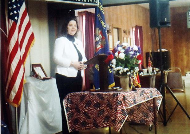Carlson delivers keynote address for local VFW celebration VFW keynote speaker Amelia Carlson addressed the veterans and family members present at the Veterans Day event at the Bolivar VFW. Carlson reminded those attending that with each service member that serves the country, loved ones and family members are left behind waiting for their return home. Carlson spoke of the ‘unfulfilled contract’ between the veterans and government officials and encouraged those attending to show their support for veterans by writing to their congressmen and asking for veterans, the