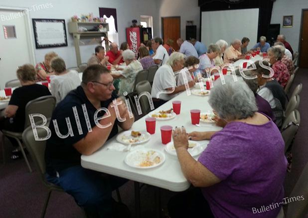 Brother Andy Dodd, new pastor at Middleton, Powells Chapel, and Reaves United Methodist Churches, was treated to a “pounding” by the combined congregations. Forty guests attended the potluck lunch held in conjunction with this old church tradition.  