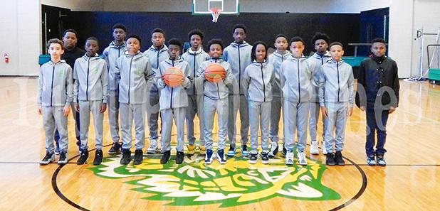 First row: Austin Malena, Jakori Spencer-Turner, La'Jaylen Robertson, Jakobi Spencer-Turner, Calvin Tate, Jai'ven Watkins, Kaden Jones, Jayden Davis, and Orlandos Rutherford. Second row: Glendarius Morrow, Kealan Polk, CJ Jarrett, Corre'on McNeal, Tametric Harris, Jeremiah Woody, and Ja'Corey Stanley. Photo by Tina Cranford.