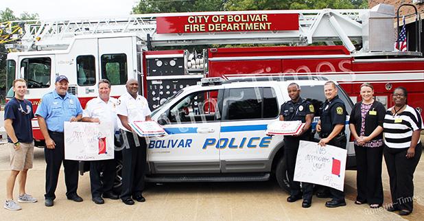 Cash Express shows appreciation Employees from Cash Express showed their appreciation to the Bolivar Police Department and Bolivar Fire Department on September 10, with a cake for each agency. The departments wish to thank the employees of Cash Express for their kind gesture and their thoughtfulness.