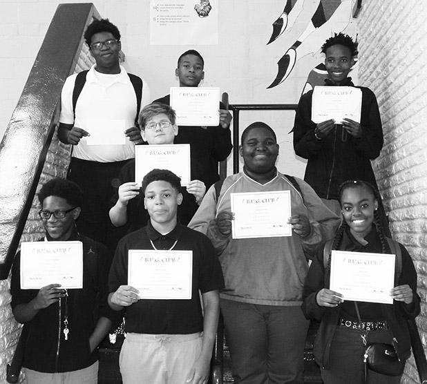 Bolivar Middle Honors the BUG Club Members First Row: Quinterio Williams, Edtavius Gray, and Don’kejah Coby. Second Row: AJ Wilbanks, and Antavious Rivers. Third Row: Datavion Dubose, Emmanuel Williams, and Tarmadre Harris Photo and cutline by Tina Cranford.