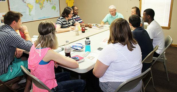 Members of Dixie Hills Baptist Church gather in Connect Groups on Sunday morning to study and discuss the Bible.