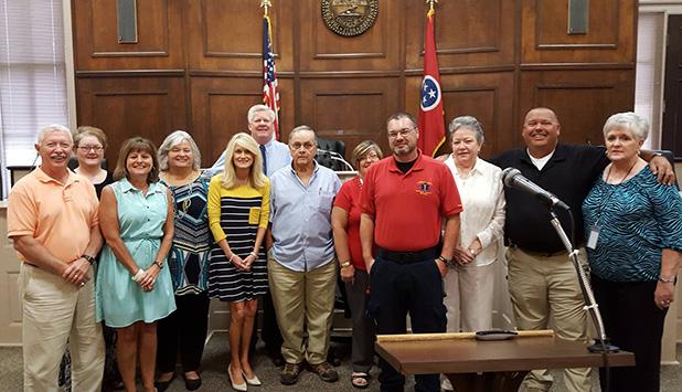 County officials celebrate budget County officials gathered together to celebrate their improved financial situation since the adoption of the new budget this past summer has placed the county in a 1.3 million dollar difference against last year’s approved budget.