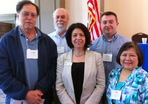 Democrats meet in Spring Hill Pictured (l-r): Dennis Gregg, Randall Rice, Mary Mancini, Amos Powers, and Meryl Rice.