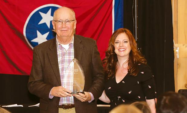 EP Minerals, LLC Wins Award James Gregory, Plant Manager of EP Minerals, and Hardeman County Chamber of Commerce Director Laura Hall.