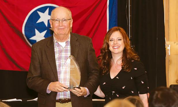 James Gregory, Plant Manager of EP Minerals, and Hardeman County Chamber of Commerce Director Laura Hall.