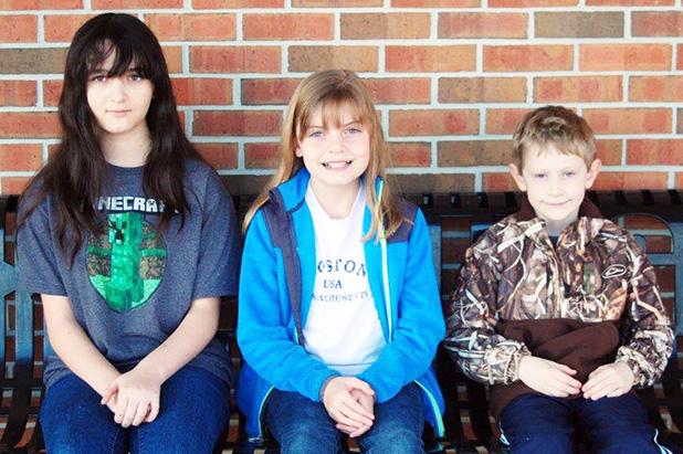 Fayette Academy students win in art contest Pictured (l-r) Robben Pepper, Hannah Searles and Cole Downs