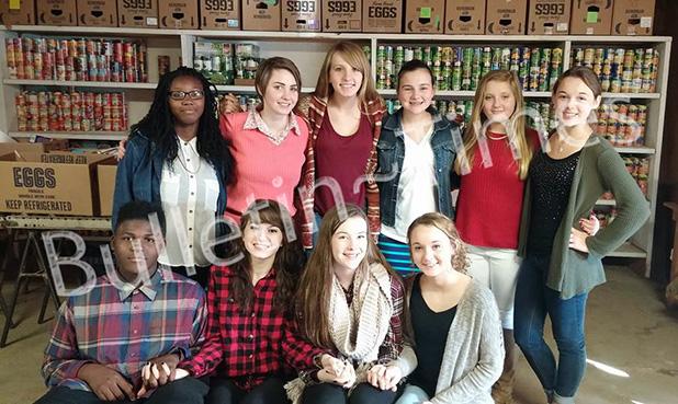 Local church groups aid Loaves and Fishes Those taking part in this outreach include standing (l-r): Nicole Colbert, Sarah Burns, Gracie Cairncross, Hannah Styers, Ruthie Harstin and Danielle Harstin. Seated (l-r): Drake Colbert, Savannah Crowder, Ireland Cross, and Katie Hunt.