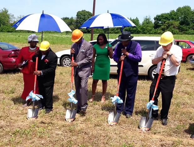 Simon Chapel MB Church holds groundbreaking Pastor Jeffrey D. Bledsoe, his wife Bobby, State Representative Johnny Shaw, CB&S Bank representative Sharon Murden, and other church members celebrate the ground breaking of Simon Chapel MB Church new building in Whiteville