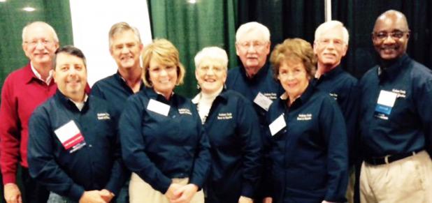 The HCBOE members attended the annual TSBA convention in Nashville. Pictured (l-r): Richard Nelms, Kenny Adkins, Bobby Henderson, Sherry Dorris (board secretary), Patricia Carter, Jerry McCord, Beverly Bodiford, Terry King and Jerry Crisp. Not pictured is Jennifer Aylor.