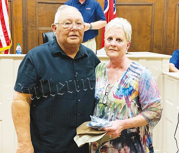 The Hardeman County Commission honored Lynn and Jackie Jackson (as well as Jody and Angela Jackson who were not able to be present) for their work in providing quality auctions and auctioneers for events in Hardeman County. 