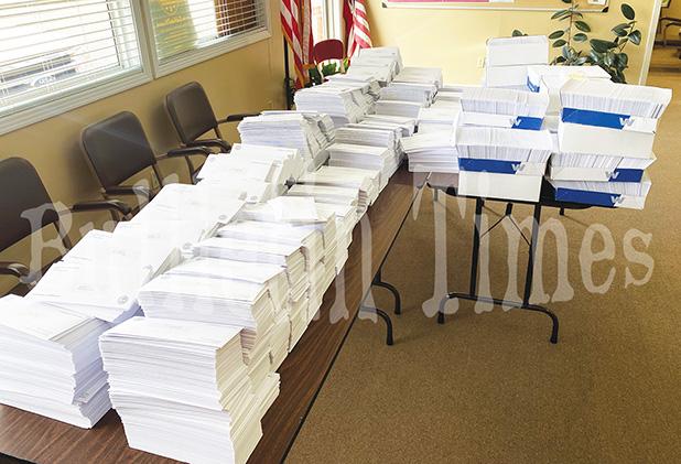Letters to approximately 15,000 registered voters are being mailed, advising of changing districts and precincts and including a new voter registration card.