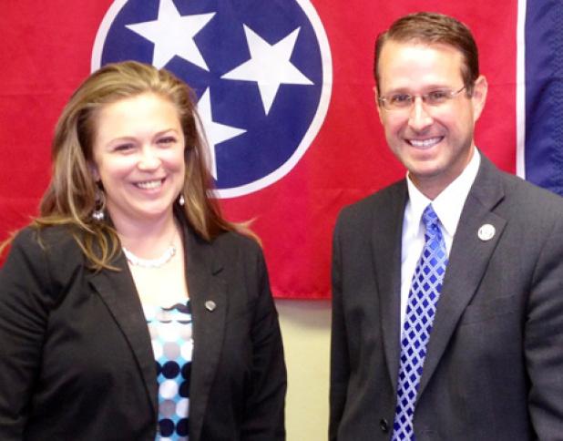 Dunavant awards staff members Pictured (l-r): Katie Walsh and Mike Dunavant