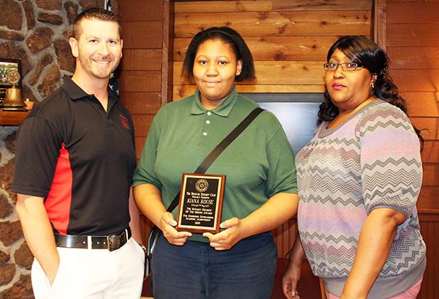 Rotary student of the month Rotary student of the month Kiana Rouse pictured with her mom
