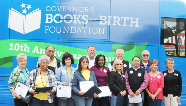 The Governor’s Books from Birth Bus Tour came to Bolivar on Saturday, September 13. During the visit, sponsors and volunteers for the Hardeman County Imagination Library were recognized. 